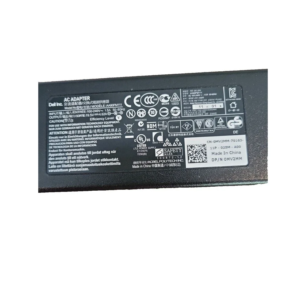Dell AC Adapter Model AA90PM111 19.5 Volts